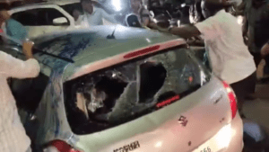 Damaged-Car-by-Using-Iron-Rods-300x169 कला और अभिव्यक्ति की आजादी पर हो रहे हमलों की जलेसं द्वारा निंदा, कड़ी कारवाई की मांग