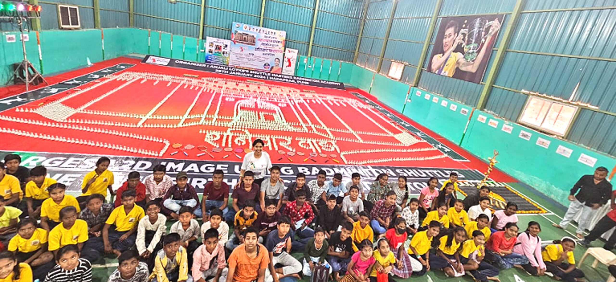 बैडमिंटन शटल से साकार की गई शनिवारवाड़ा की छवि विश्व रिकॉर्ड में दर्ज : अंजलि लोटके 1 Shanivar Wadi photo