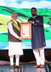 T20241121170956-215x300 प्रधानमंत्री को गयाना के सर्वोच्च राष्ट्रीय पुरस्कार ‘द ऑर्डर ऑफ एक्सीलेंस’ से सम्मानित किया गया