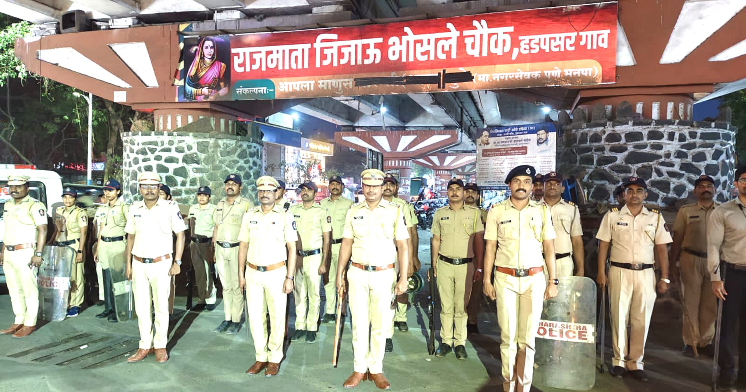 पुलिस द्वारा त्यौहारों को शांतिपूर्वक व खुशी से मनाने की अपील 1 Hadapsar Police Sanchalan