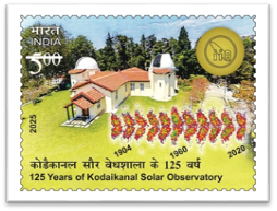 डाक विभाग ने कोडईकनाल सौर वेधशाला की 125वीं वर्षगांठ के उपलक्ष्य में एक स्मारक डाक टिकट जारी किया 1 image002MG7V